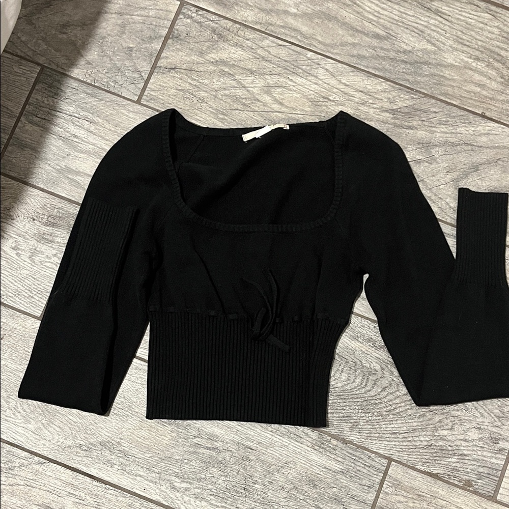 Urban Outfitters Kimchi Blue-  Black Ribbed Knit Sweater Longsleeve
